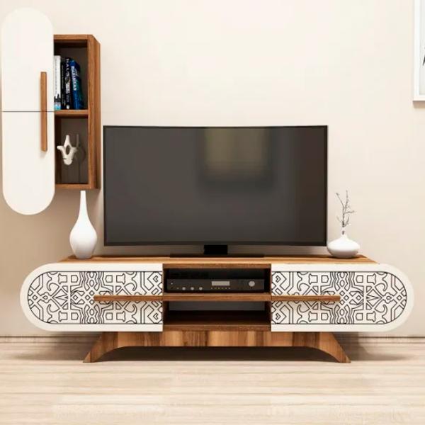 Seturi zona TV Trendy DEFNE 37 cm x 35 cm x 145 cm / Brown photo 3