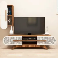 Seturi zona TV Trendy DEFNE 37 cm x 35 cm x 145 cm / Brown photo 3