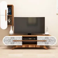 Seturi zona TV Trendy DEFNE 37 cm x 35 cm x 145 cm / Brown photo 3