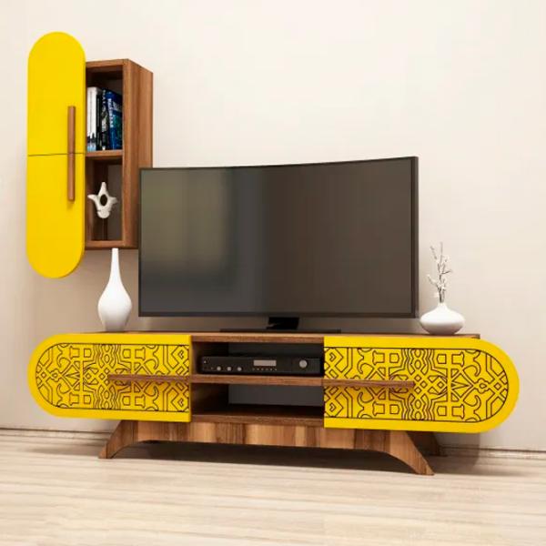 Комплекты ТВ-зона Trendy DEFNE 37 см x 35 см x 145 см / Коричневый photo 2