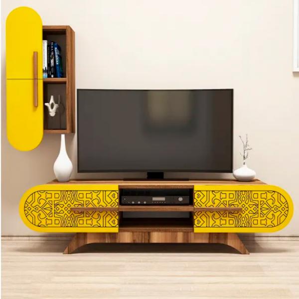 Комплекты ТВ-зона Trendy DEFNE 37 см x 35 см x 145 см / Коричневый photo 3