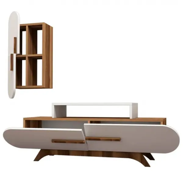 Комплекты ТВ-зона Trendy Trandafir S 49.8 см x 35 см x 145 см / Коричневый photo 5