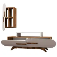 Комплекты ТВ-зона Trendy Trandafir S 49.8 см x 35 см x 145 см / Коричневый photo 5