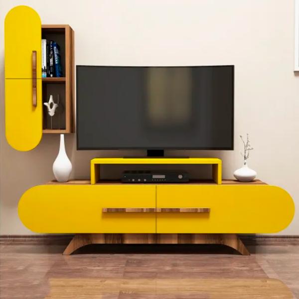 Комплекты ТВ-зона Trendy Trandafir S 49.8 см x 35 см x 145 см / Коричневый photo 2