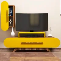 Комплекты ТВ-зона Trendy Trandafir S 49.8 см x 35 см x 145 см / Коричневый photo 2