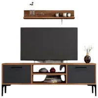 Комплекты ТВ-зона Trendy Riga 48 см x 30 cм x 140 см / Коричневый