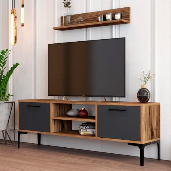 Комплекты ТВ-зона Trendy Riga 48 см x 30 cм x 140 см / Коричневый photo 3
