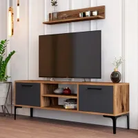 Seturi zona TV Trendy Riga 48 cm x 30 cm x 140 cm / Brown photo 3