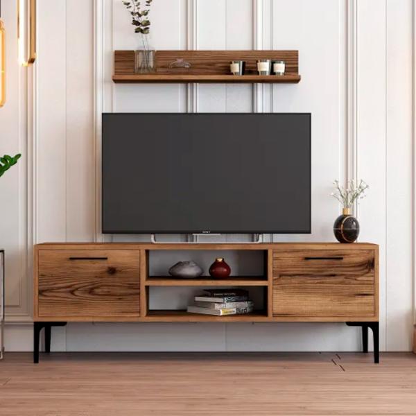 Комплекты ТВ-зона Trendy Riga 48 см x 30 cм x 140 см / Коричневый photo 2