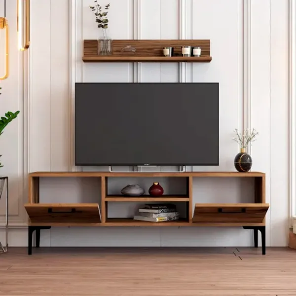 Комплекты ТВ-зона Trendy Riga 48 см x 30 cм x 140 см / Коричневый photo 4