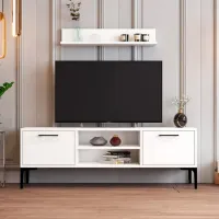 Seturi zona TV Trendy Riga 48 cm x 30 cm x 140 cm / White photo 2