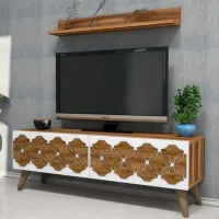 Seturi zona TV Trendy Nissan 40 cm x 31.8 cm x 120 cm / Brown photo 2
