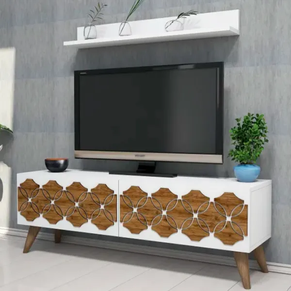 Комплекты ТВ-зона Trendy Nissan 40 см x 31.8 см x 120 см / Белый photo 2
