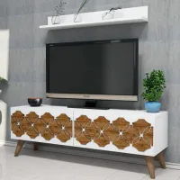 Seturi zona TV Trendy Nissan 40 cm x 31.8 cm x 120 cm / White photo 2
