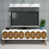 Seturi zona TV Trendy Nissan 40 cm x 31.8 cm x 120 cm / White photo 5