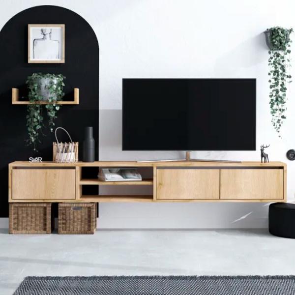 Seturi zona TV Trendy Heka 25 cm x 30 cm x 180 cm / Brown photo 5