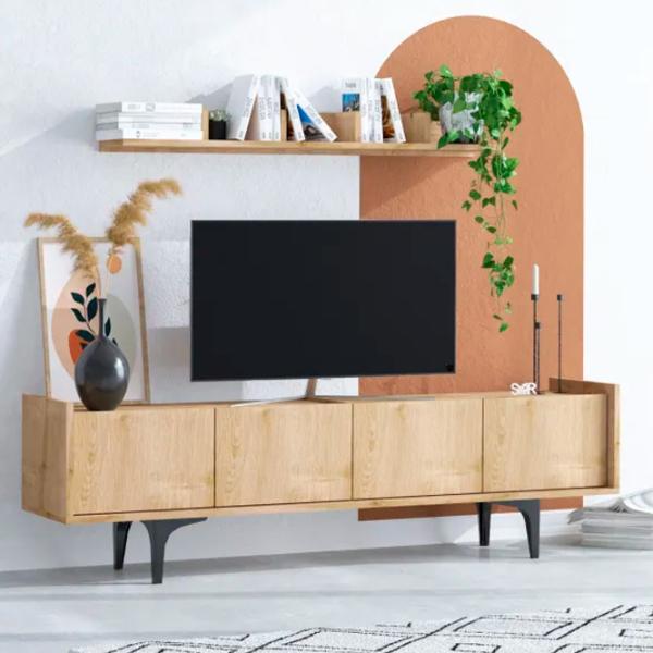 Seturi zona TV Trendy Cursa 57 cm x 40 cm x 150 cm / Brown photo 2
