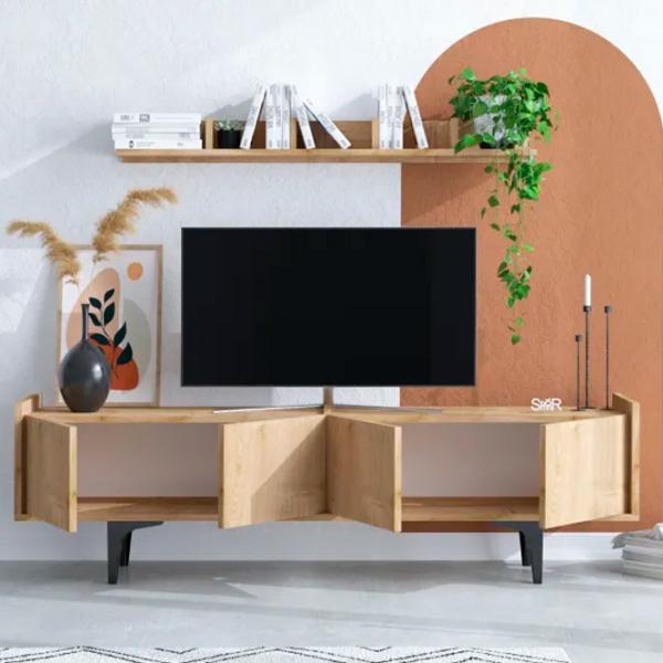 Seturi zona TV Trendy Cursa 57 cm x 40 cm x 150 cm / Brown photo 3