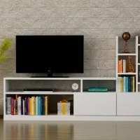 Комплекты ТВ-зона Trendy DOLUNAY 91.3 см x 25 cм x 164.4 см / Белый photo 2