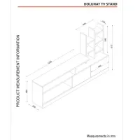 Комплекты ТВ-зона Trendy DOLUNAY 91.3 см x 25 cм x 164.4 см / Белый photo 4
