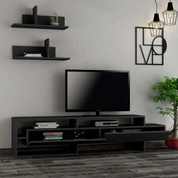 Seturi zona TV Trendy Gara  42 cm x 32 cm x 180 cm / Antracit photo 2