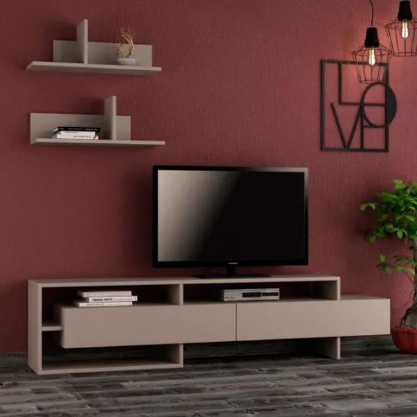 Комплекты ТВ-зона Trendy Gara  42 см x 32 см x 180 см / Бежевый photo 4
