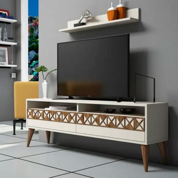 Комплекты ТВ-зона Trendy Linie 50 см x 30 cм x 150 см / Кремовый photo 2
