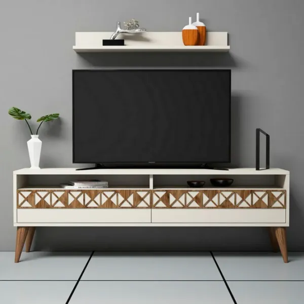 Комплекты ТВ-зона Trendy Linie 50 см x 30 cм x 150 см / Кремовый photo 3