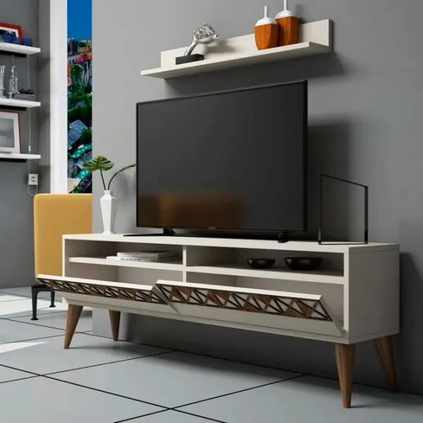 Комплекты ТВ-зона Trendy Linie 50 см x 30 cм x 150 см / Кремовый photo 4