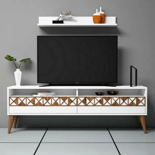 Seturi zona TV Trendy Linie 50 cm x 30 cm x 150 cm / White photo 3
