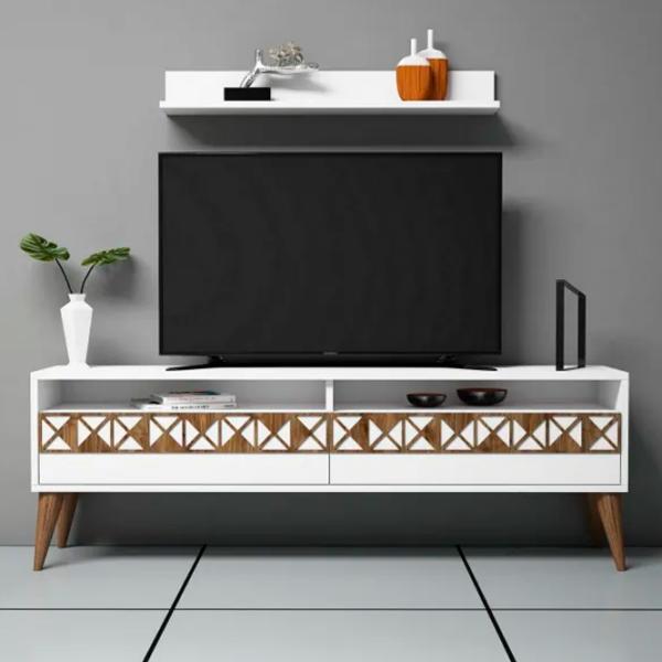 Seturi zona TV Trendy Linie 50 cm x 30 cm x 150 cm / White photo 3