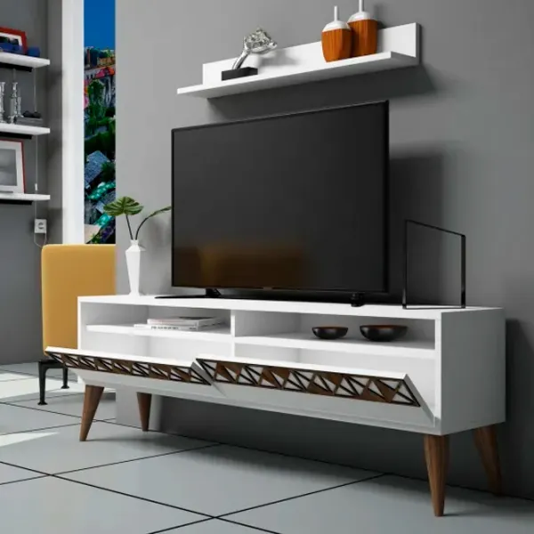 Seturi zona TV Trendy Linie 50 cm x 30 cm x 150 cm / White photo 4