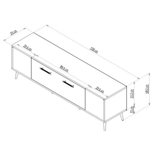 Тумба под телевизор Trendy Detas 48 x 150 x 35см / ДСП photo 3