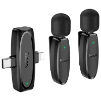 Микрофон Hoco L15 Dual-Mic Clip-On Wireless Черный