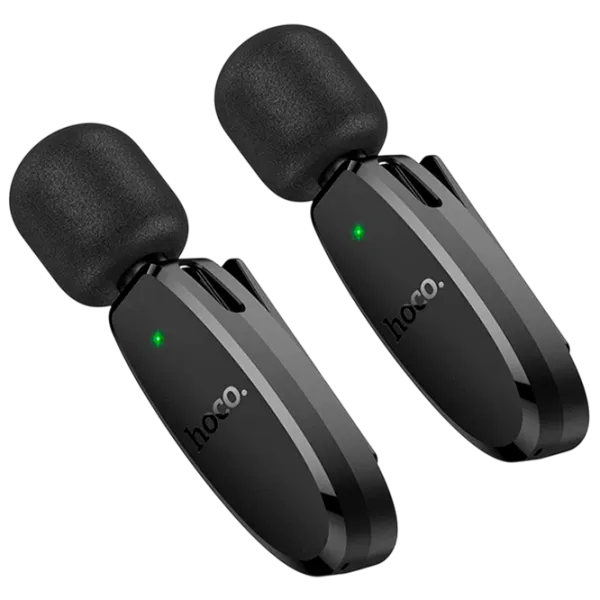 Микрофон Hoco L15 Dual-Mic Clip-On Wireless Черный photo 2