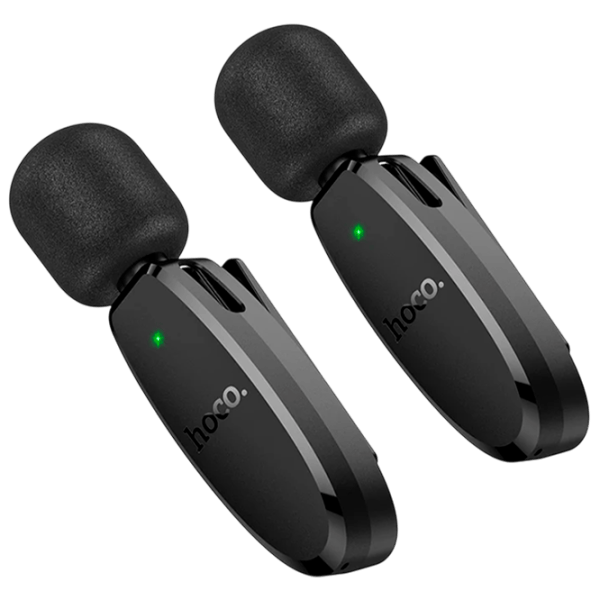 Микрофон Hoco L15 Dual-Mic Clip-On Wireless Черный photo 2
