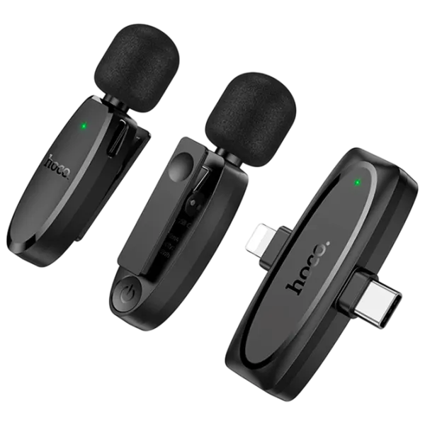 Микрофон Hoco L15 Dual-Mic Clip-On Wireless Черный photo 3