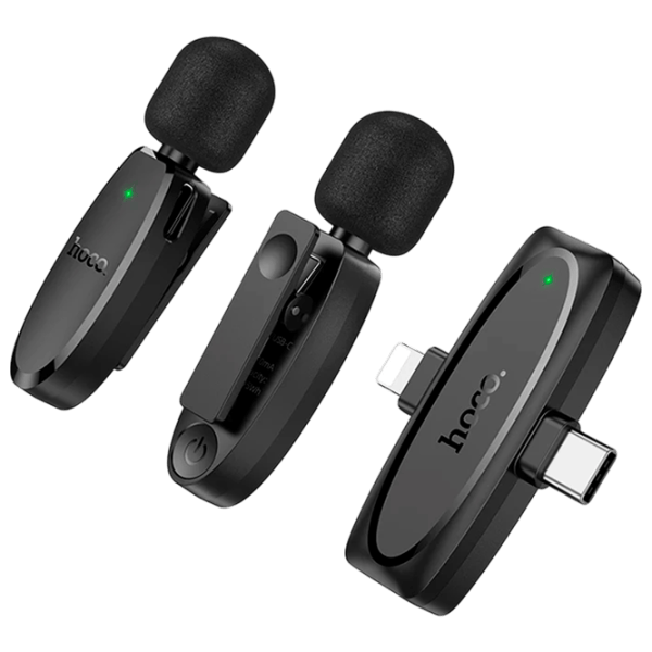 Микрофон Hoco L15 Dual-Mic Clip-On Wireless Черный photo 3
