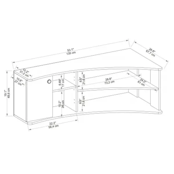 Тумба под телевизор Trendy Termera 49 x 135 x 68см / ДСП photo 2
