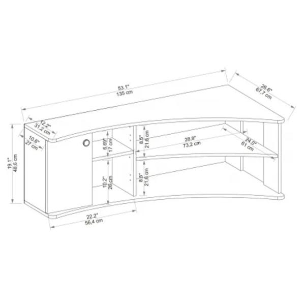 Тумба под телевизор Trendy Termera 49 x 135 x 68см / ДСП photo 2