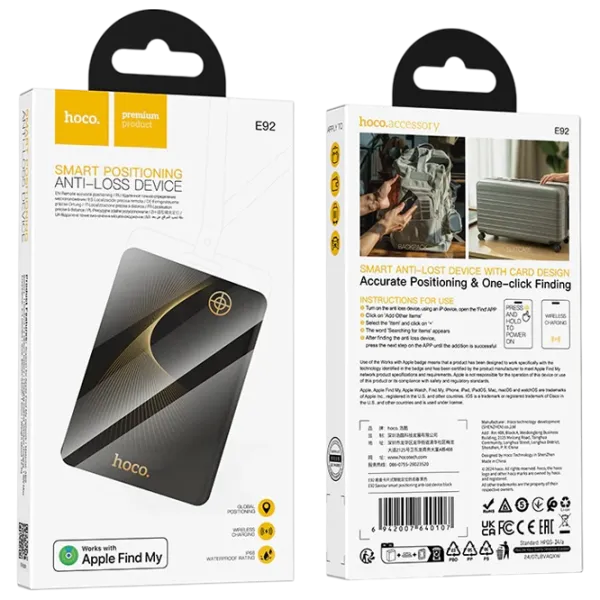 Smart Tracker Hoco E92 Saviour Black photo 5