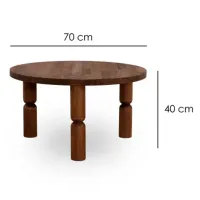 Măsuță de cafea Trendy Ida 70 GTR000864 Brown photo 7