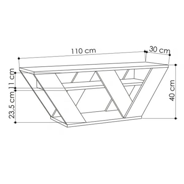 Тумба под телевизор Trendy Pipralla 40 x 110 x 30см / ДСП photo 3