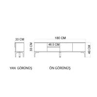 Тумба под телевизор Trendy Tarz 49 x 180 x 33см / ДСП photo 2