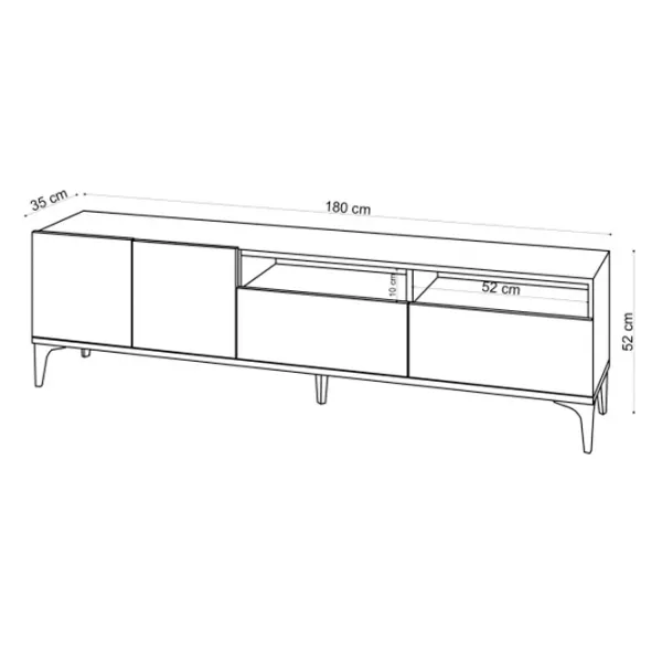 Тумба под телевизор Trendy ROSS 52 x 180 x 35см / ДСП photo 2