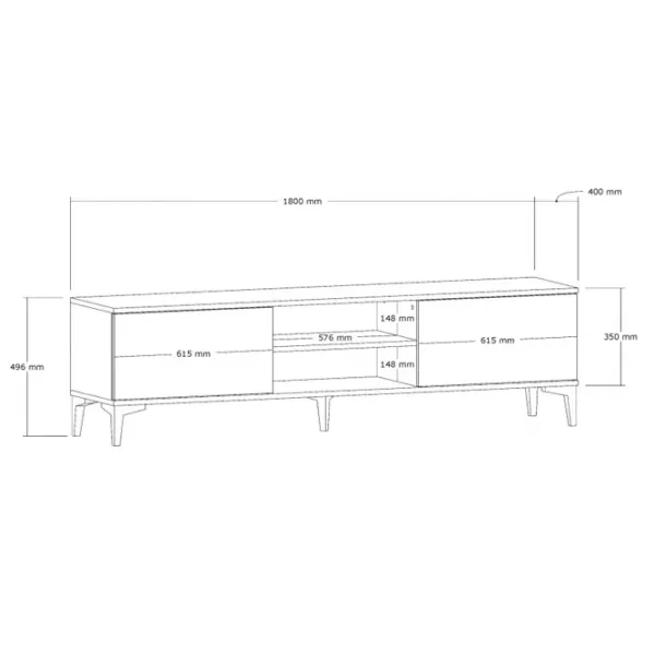 Тумба под телевизор Trendy Erem 45 x 180 x 40см / ДСП photo 3