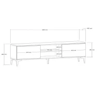 Тумба под телевизор Trendy Erem 45 x 180 x 40см / ДСП photo 3