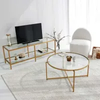 Măsuță de cafea Trendy Gold Sun GTR000817 Gold photo 7