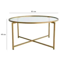 Măsuță de cafea Trendy Gold Sun GTR000817 Gold photo 8