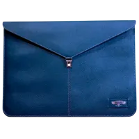 Чехол для ноутбука Baggins Leather Sleeve Lock 14" / Синий